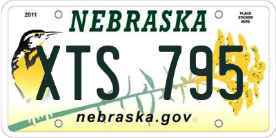 NE license plate XTS795