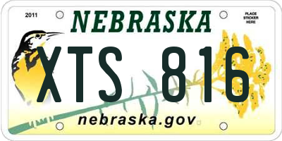 NE license plate XTS816