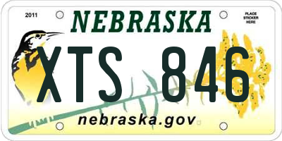 NE license plate XTS846