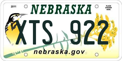 NE license plate XTS922