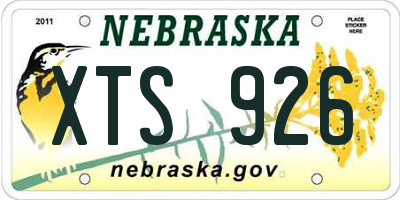NE license plate XTS926