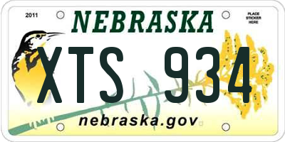NE license plate XTS934