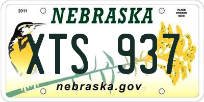 NE license plate XTS937