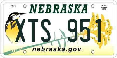 NE license plate XTS951