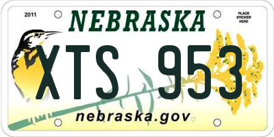 NE license plate XTS953