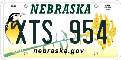 NE license plate XTS954