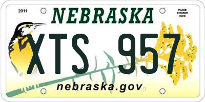 NE license plate XTS957