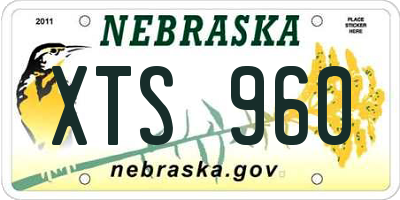 NE license plate XTS960