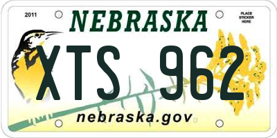 NE license plate XTS962