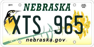 NE license plate XTS965