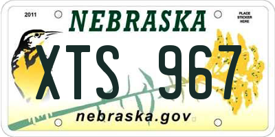 NE license plate XTS967