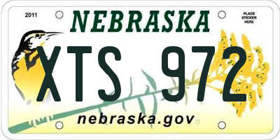 NE license plate XTS972