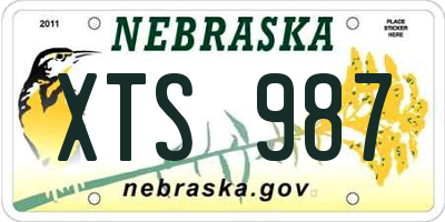 NE license plate XTS987