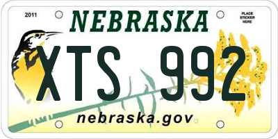 NE license plate XTS992