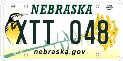 NE license plate XTT048
