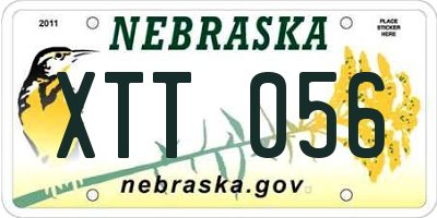 NE license plate XTT056