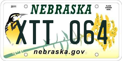 NE license plate XTT064