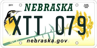 NE license plate XTT079