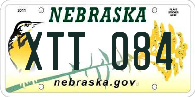 NE license plate XTT084
