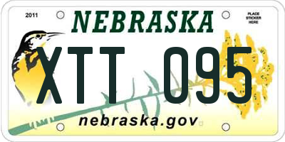 NE license plate XTT095