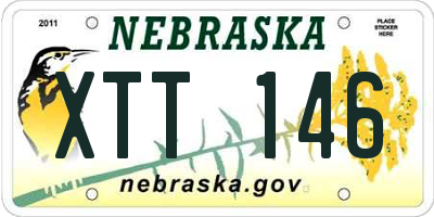 NE license plate XTT146