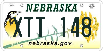 NE license plate XTT148