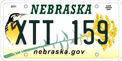 NE license plate XTT159