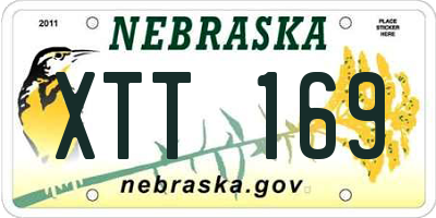 NE license plate XTT169