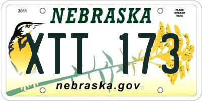 NE license plate XTT173