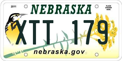 NE license plate XTT179