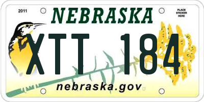NE license plate XTT184
