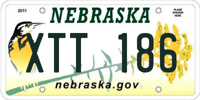 NE license plate XTT186
