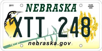 NE license plate XTT248