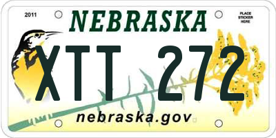 NE license plate XTT272