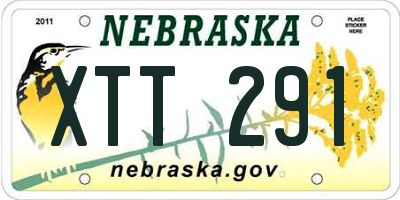 NE license plate XTT291