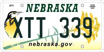 NE license plate XTT339