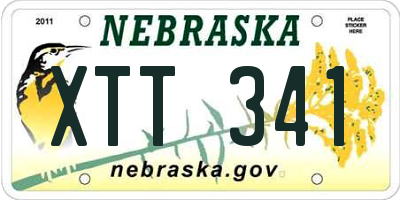 NE license plate XTT341