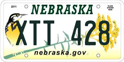 NE license plate XTT428