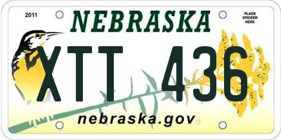 NE license plate XTT436
