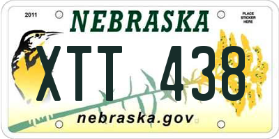 NE license plate XTT438