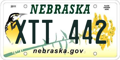 NE license plate XTT442