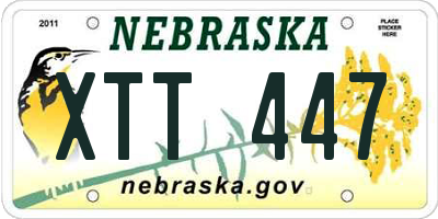 NE license plate XTT447