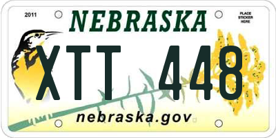 NE license plate XTT448
