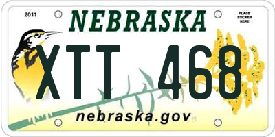 NE license plate XTT468
