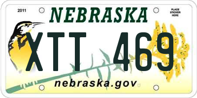 NE license plate XTT469