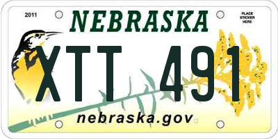 NE license plate XTT491