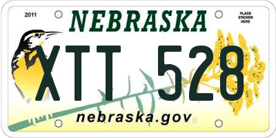 NE license plate XTT528