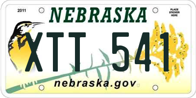 NE license plate XTT541