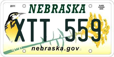 NE license plate XTT559