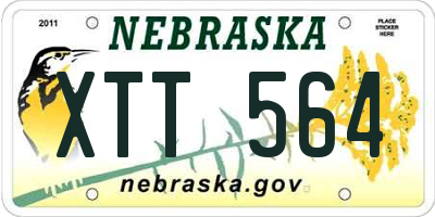 NE license plate XTT564